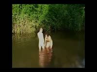 Sexy incest MILF gets fucked in the river